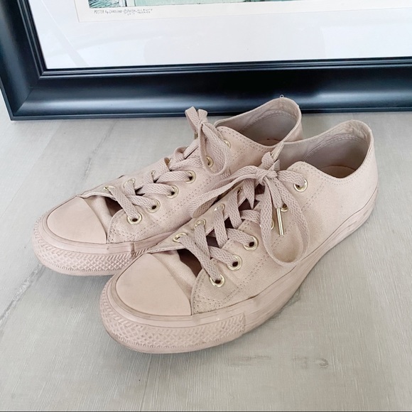 Converse Shoes - Rose Gold Pink Converse All Stars Low Top Sneaker